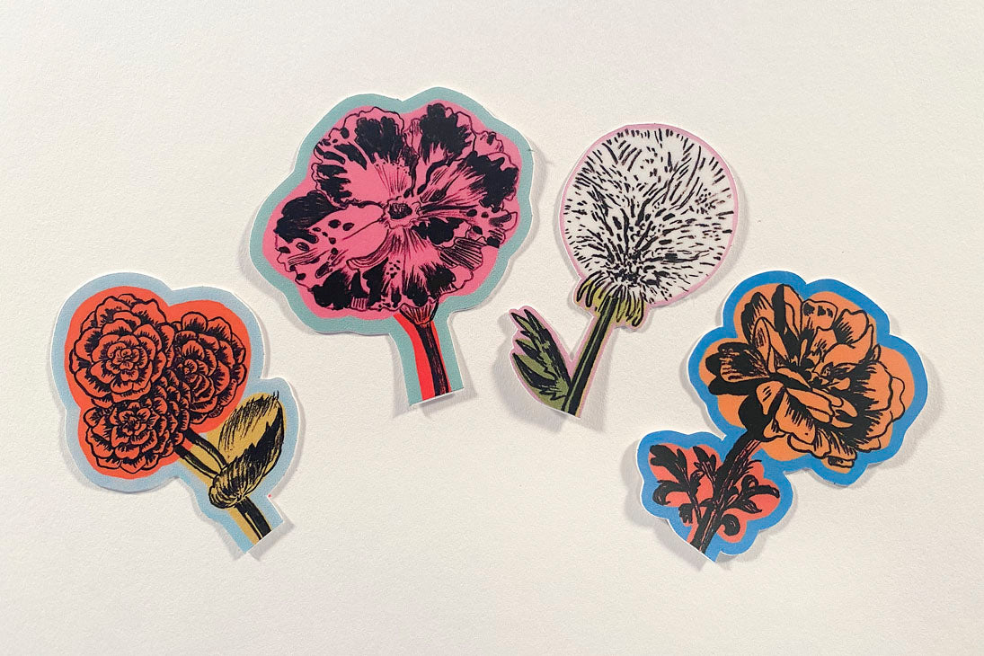 Vinyl Flower Stickers